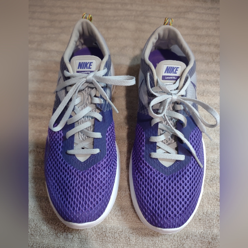 Nike Lunar MTRL + 522346-005 Womens Running Training Shoes Purple Grey Size 10.5 - Picture 3 of 11